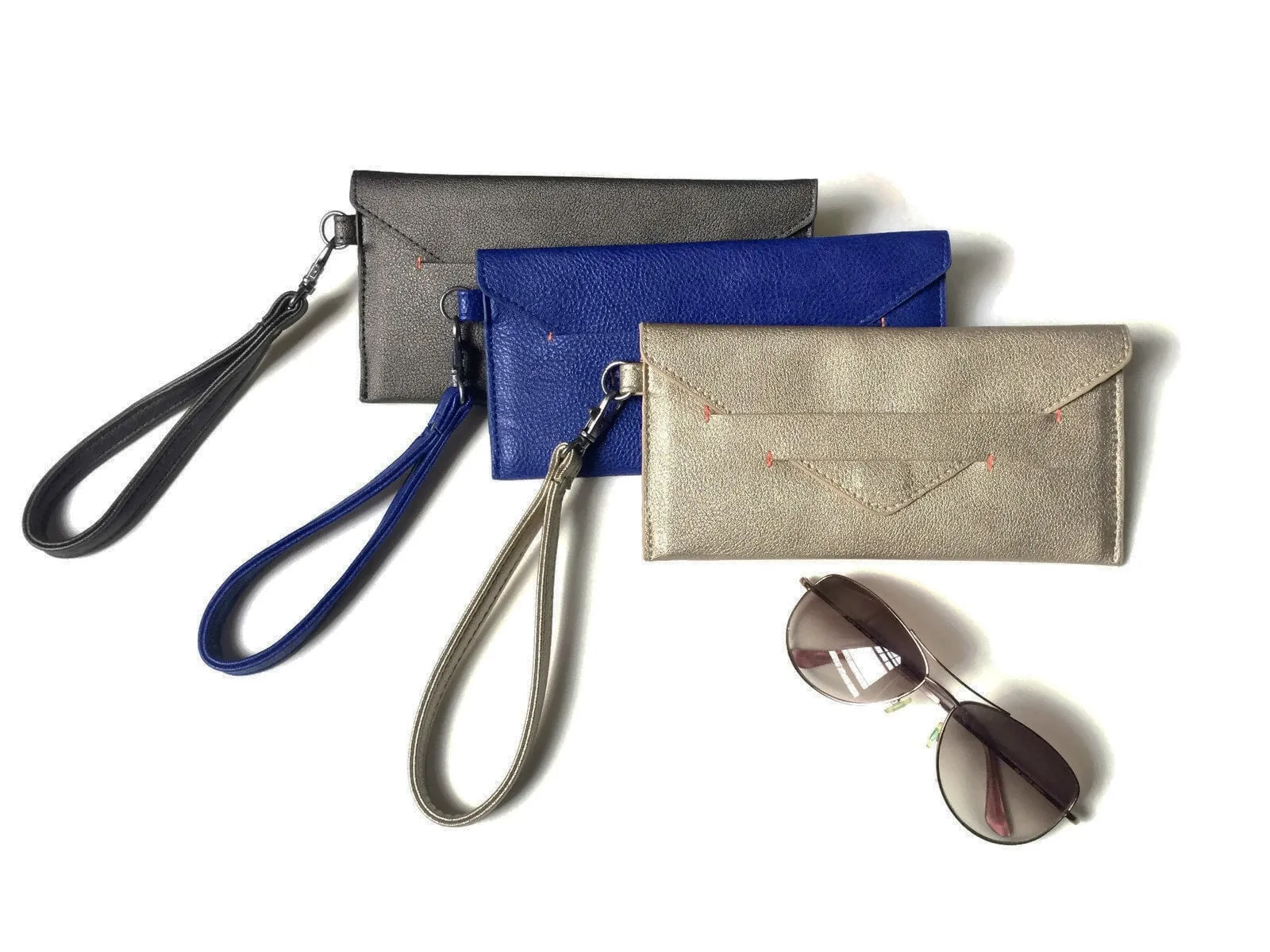 Delancey Envelope Wallet: Chic & Compact Vegan Wristlet (Hidden Magnet, Holds Everything, Bright Lining)