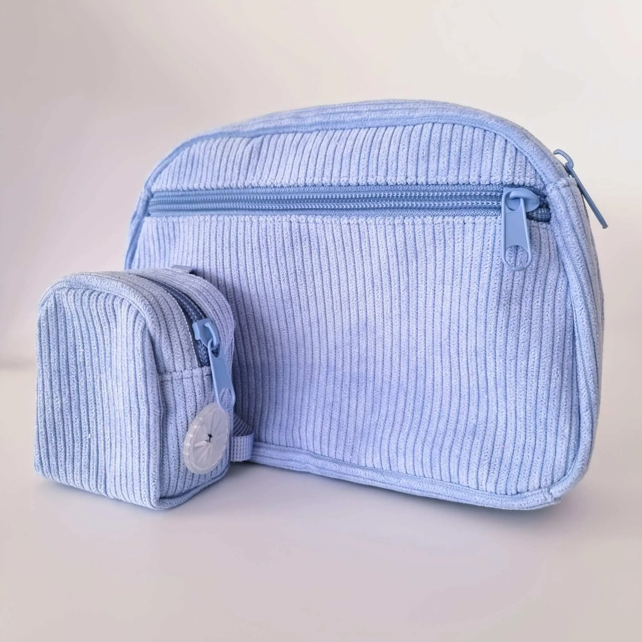 Dog walking bag - Light Blue corduroy (Copy)