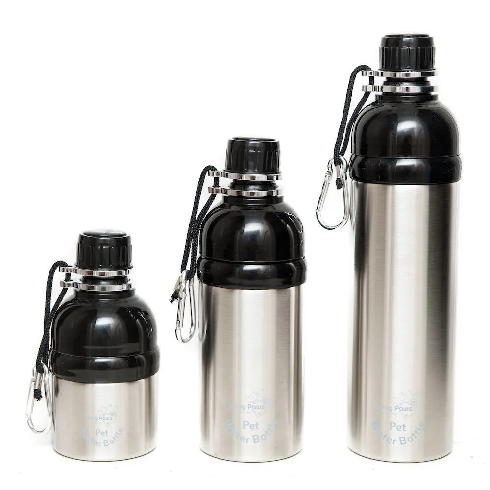 Dog Water Bottle, Lick 'n Flow, Silver