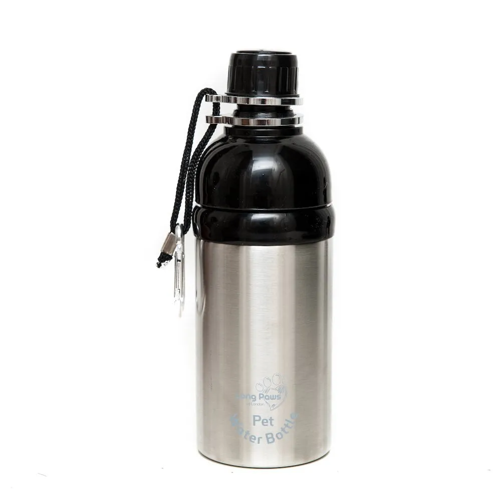 Dog Water Bottle, Lick 'n Flow, Silver