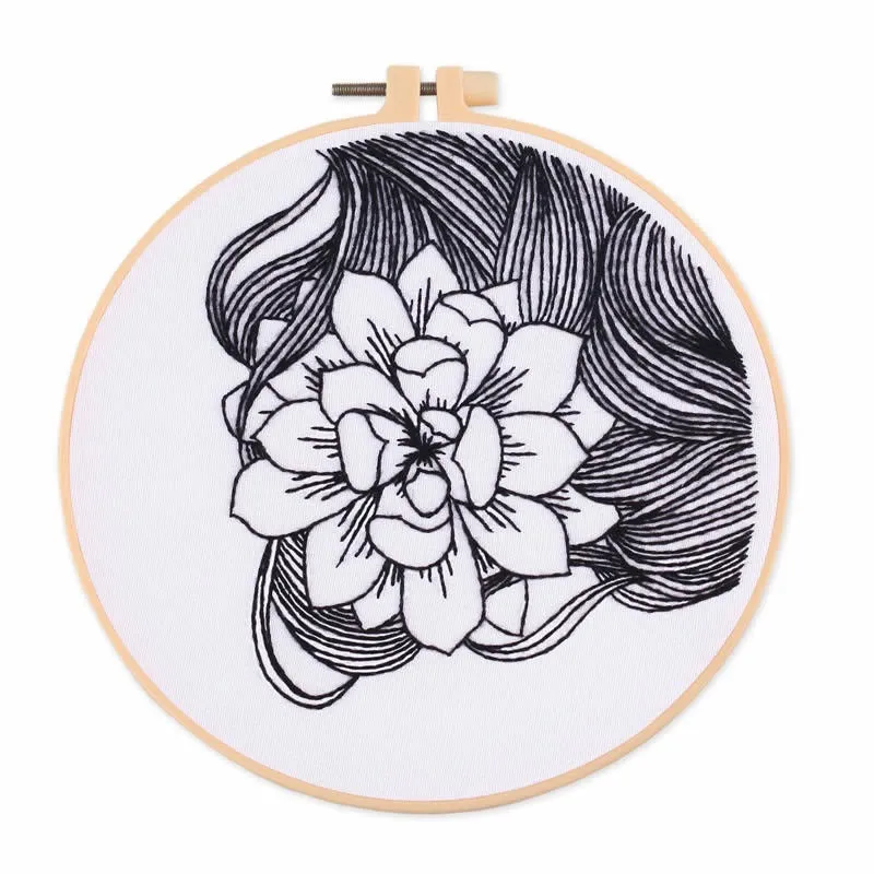 Drawing Outline Practice Hand Embroidery DIY Kit 20cm