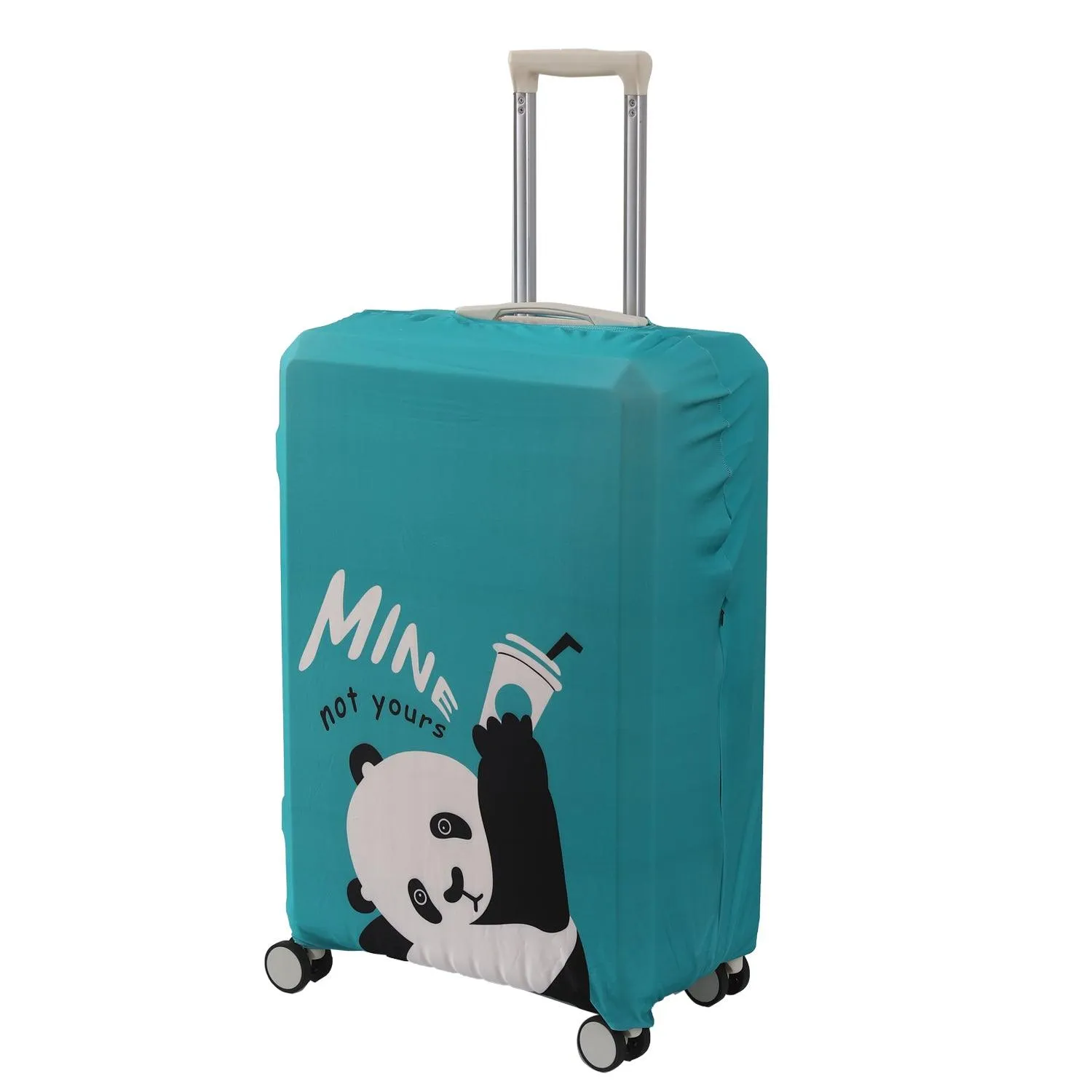 Durable 180 GSM Suitcase Covers S/M/L -Size for Trolley Suitcase, Blue Playful Panda