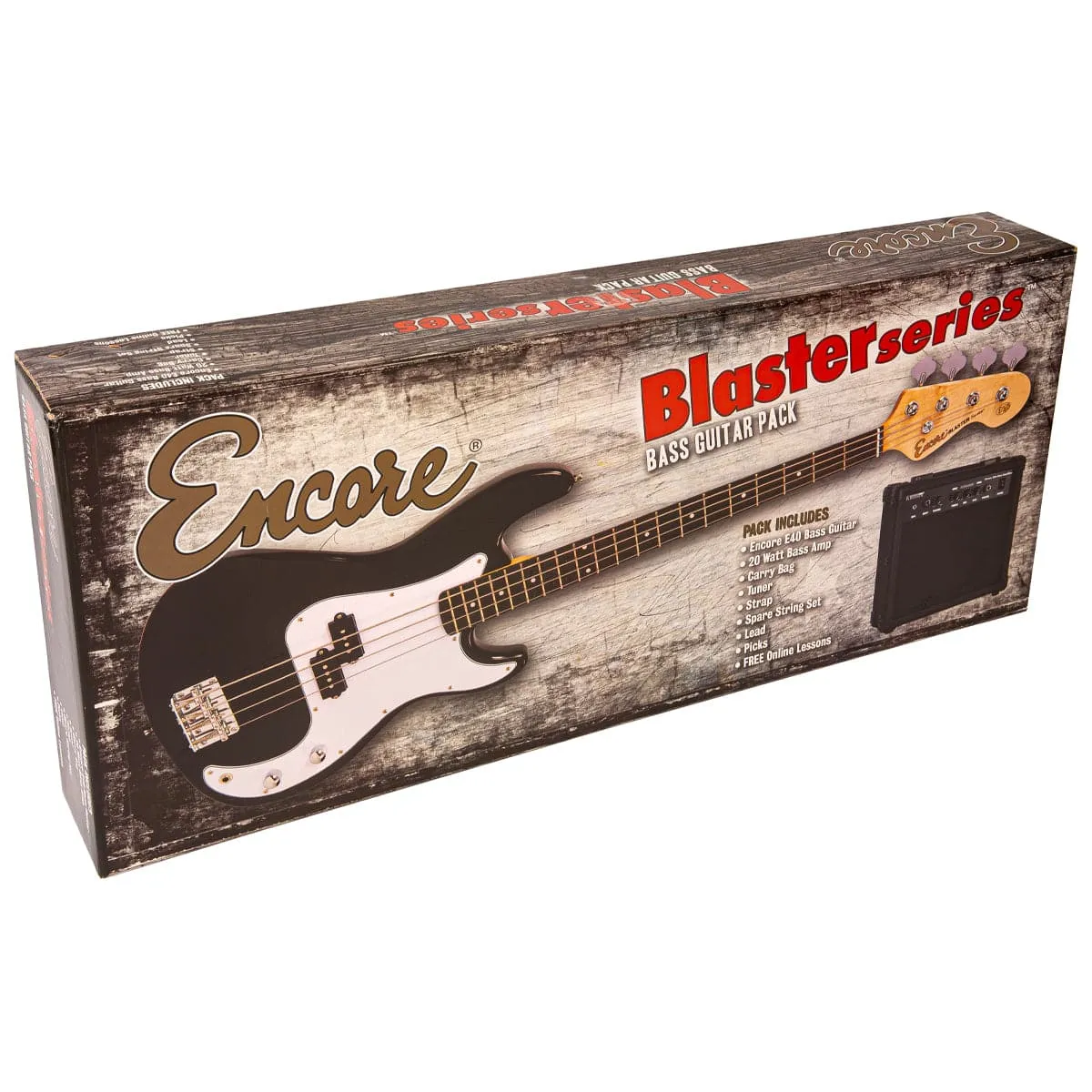 Encore Blaster E40 Bass Guitar Pack ~ Sunburst