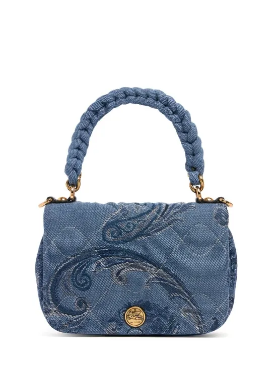 Etro   XS Bond denim jacquard shoulder bag 