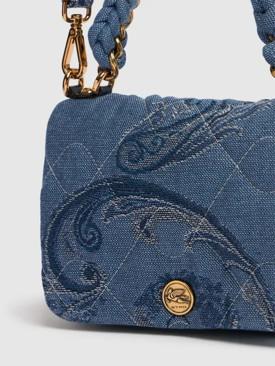 Etro   XS Bond denim jacquard shoulder bag 