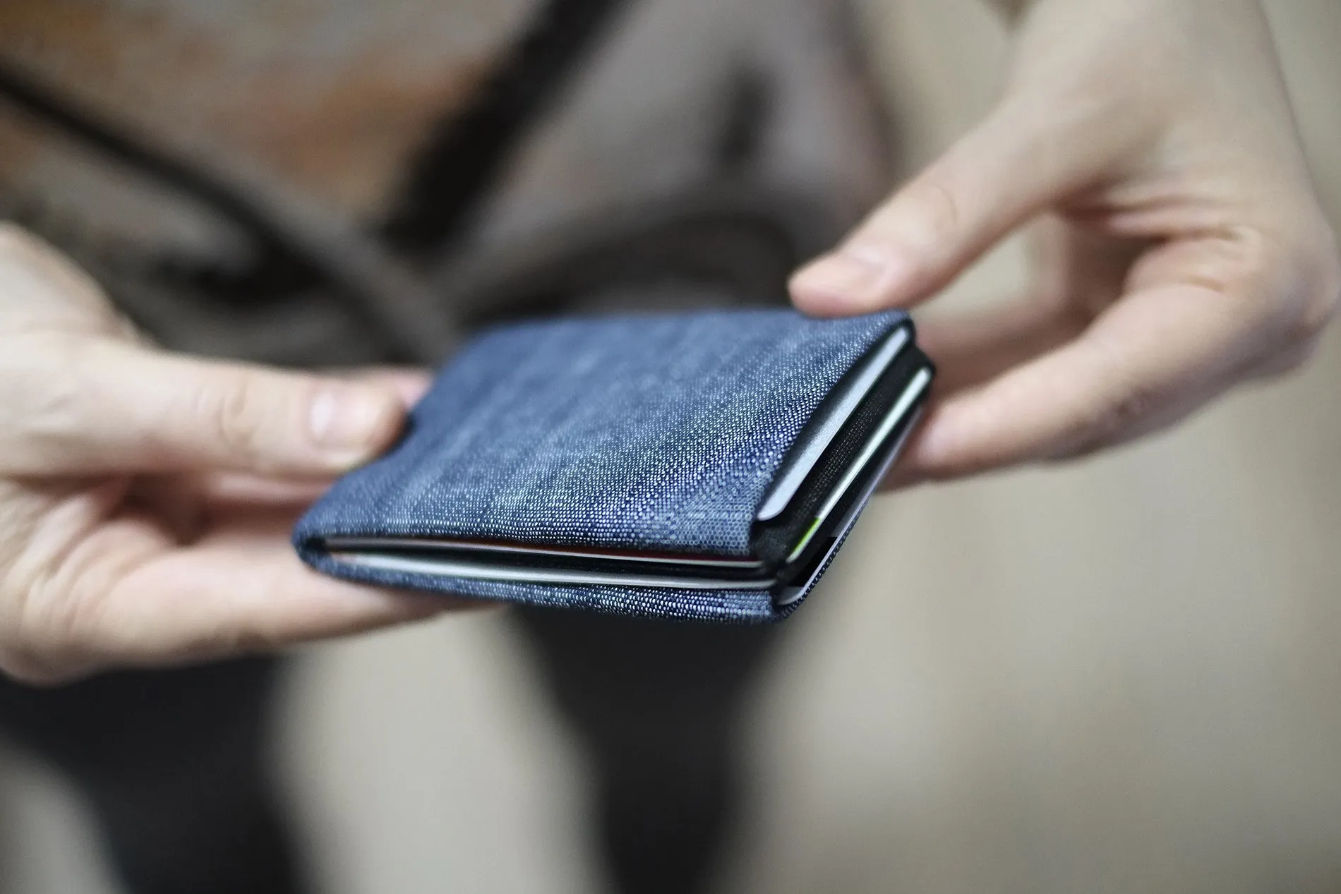 Experience the Perfect Balance of Sustainability and Style with Our Vegan Denim Minimalist Wallets -  NO RFID protection