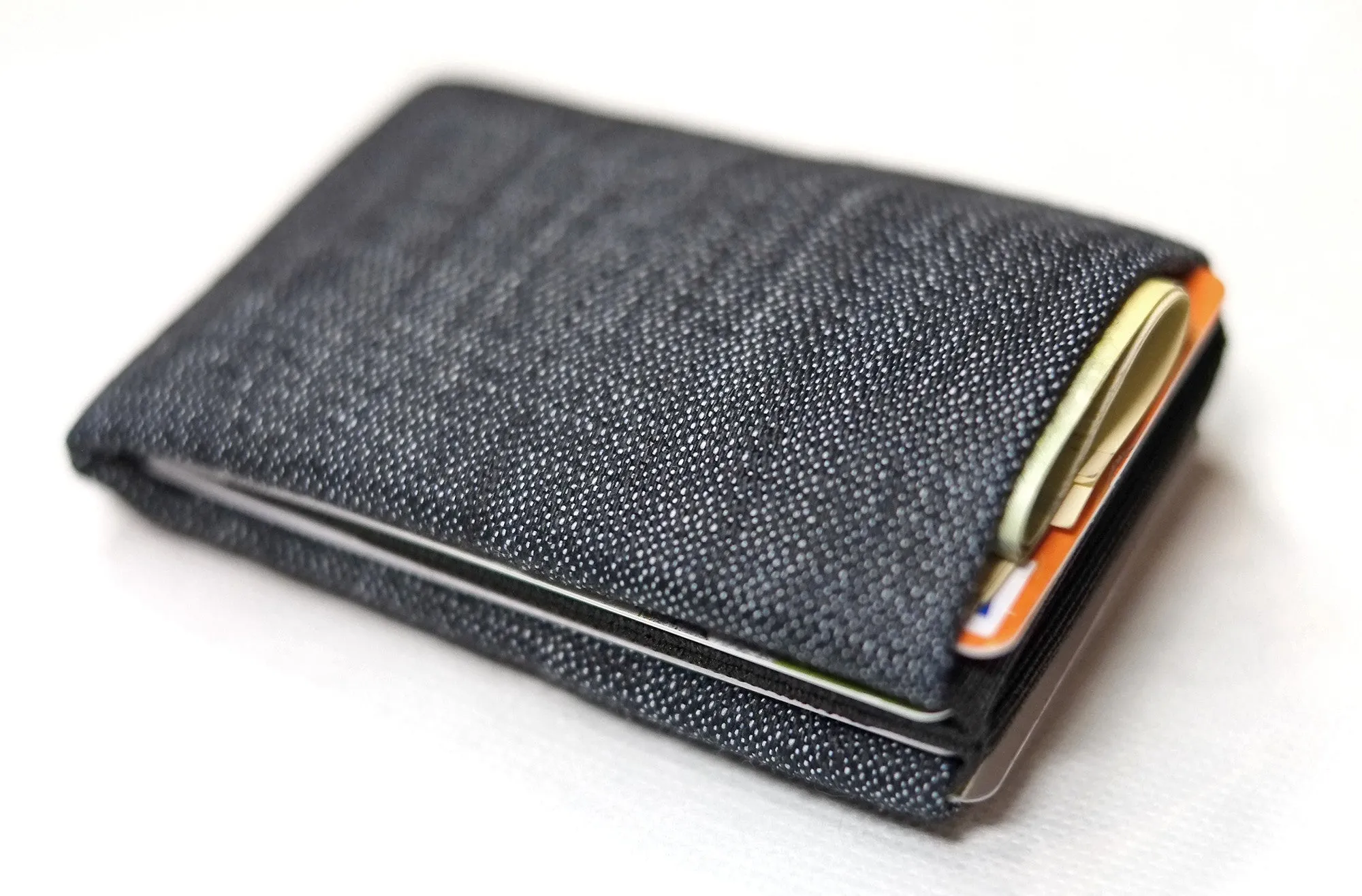 Experience the Perfect Balance of Sustainability and Style with Our Vegan Denim Minimalist Wallets -  NO RFID protection