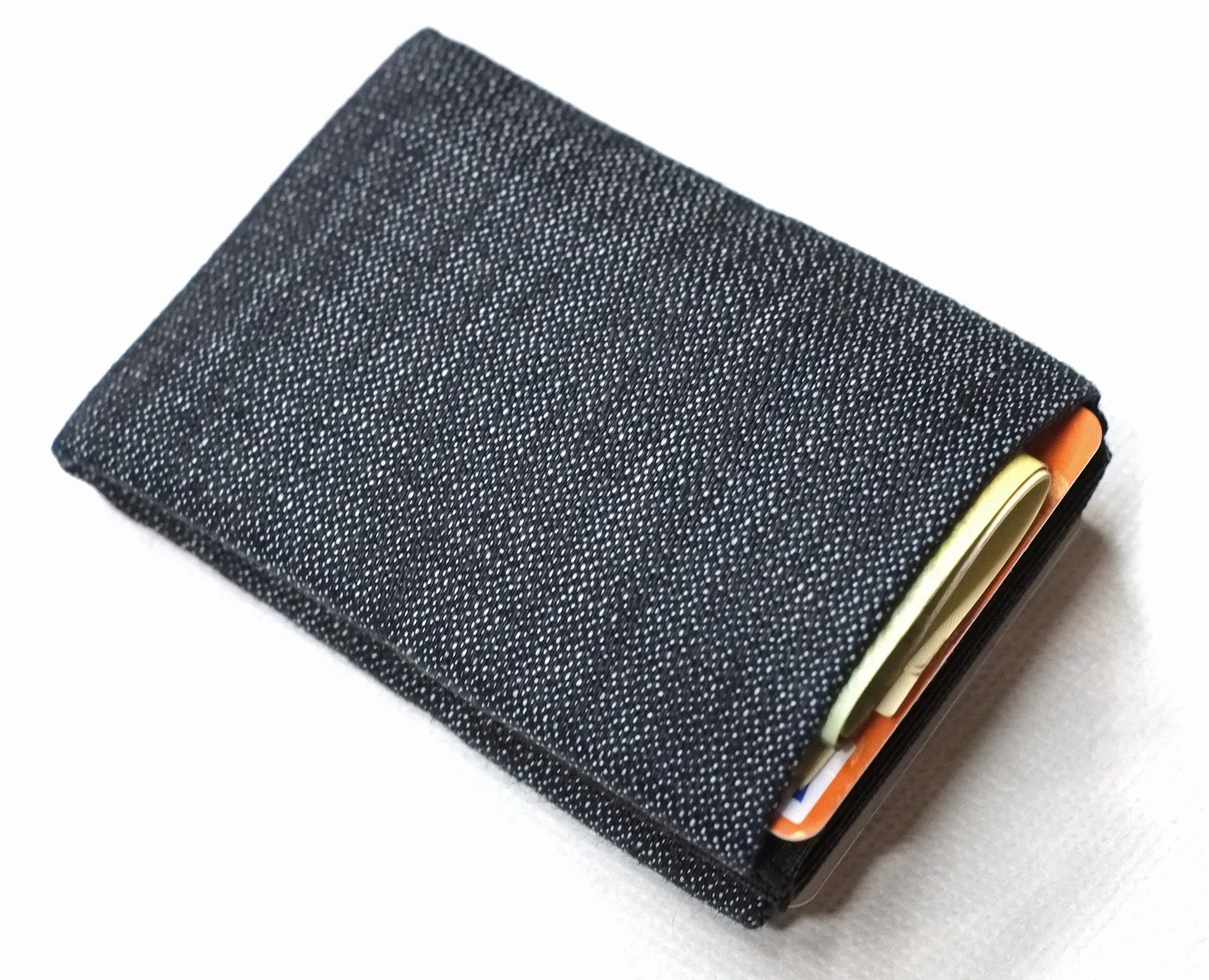 Experience the Perfect Balance of Sustainability and Style with Our Vegan Denim Minimalist Wallets -  NO RFID protection