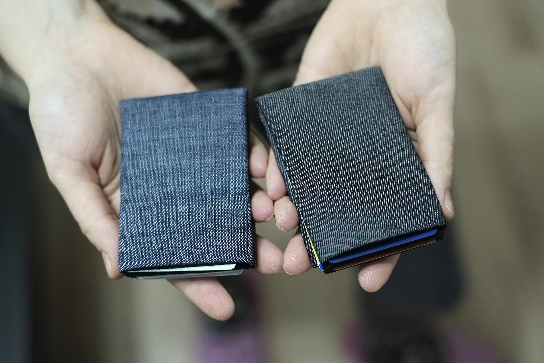 Experience the Perfect Balance of Sustainability and Style with Our Vegan Denim Minimalist Wallets -  NO RFID protection