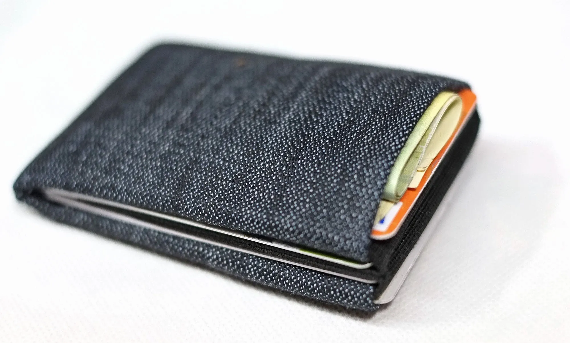 Experience the Perfect Balance of Sustainability and Style with Our Vegan Denim Minimalist Wallets -  NO RFID protection