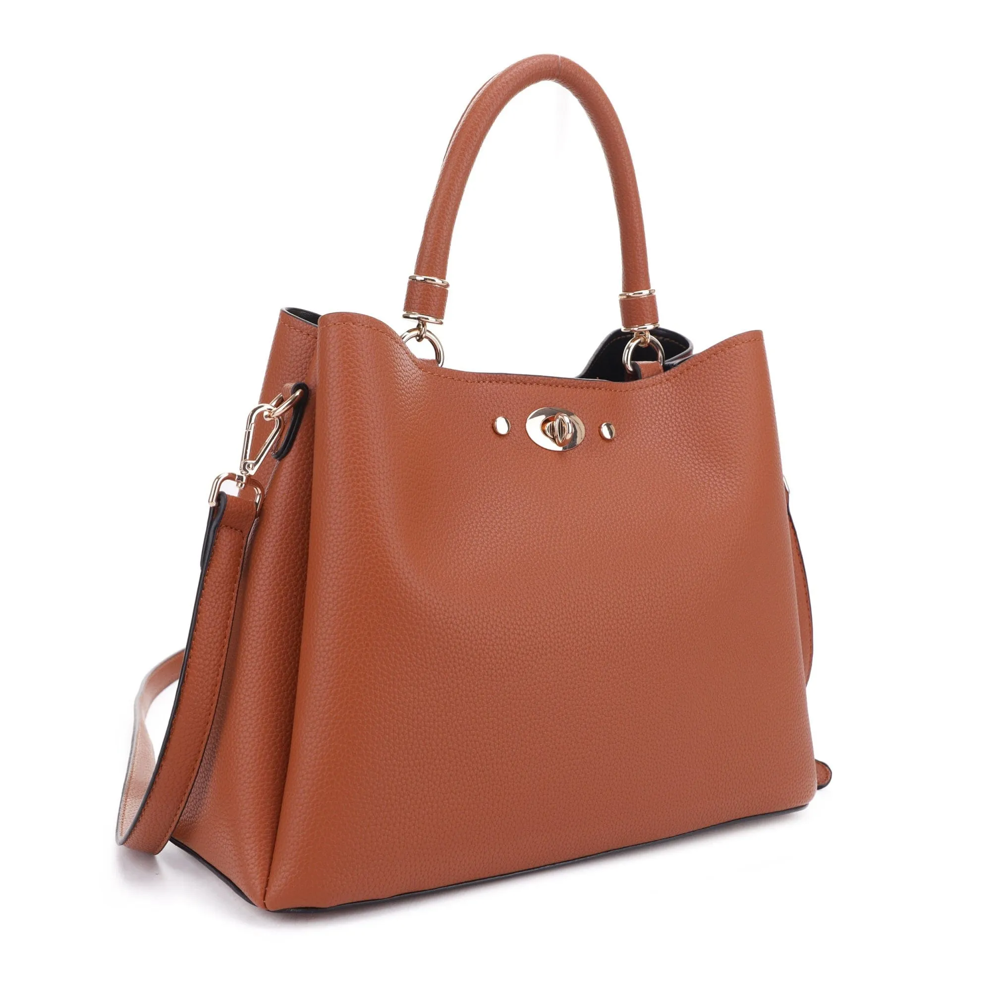 FC20448 Diana Twist Lock Satchel/Crossbody