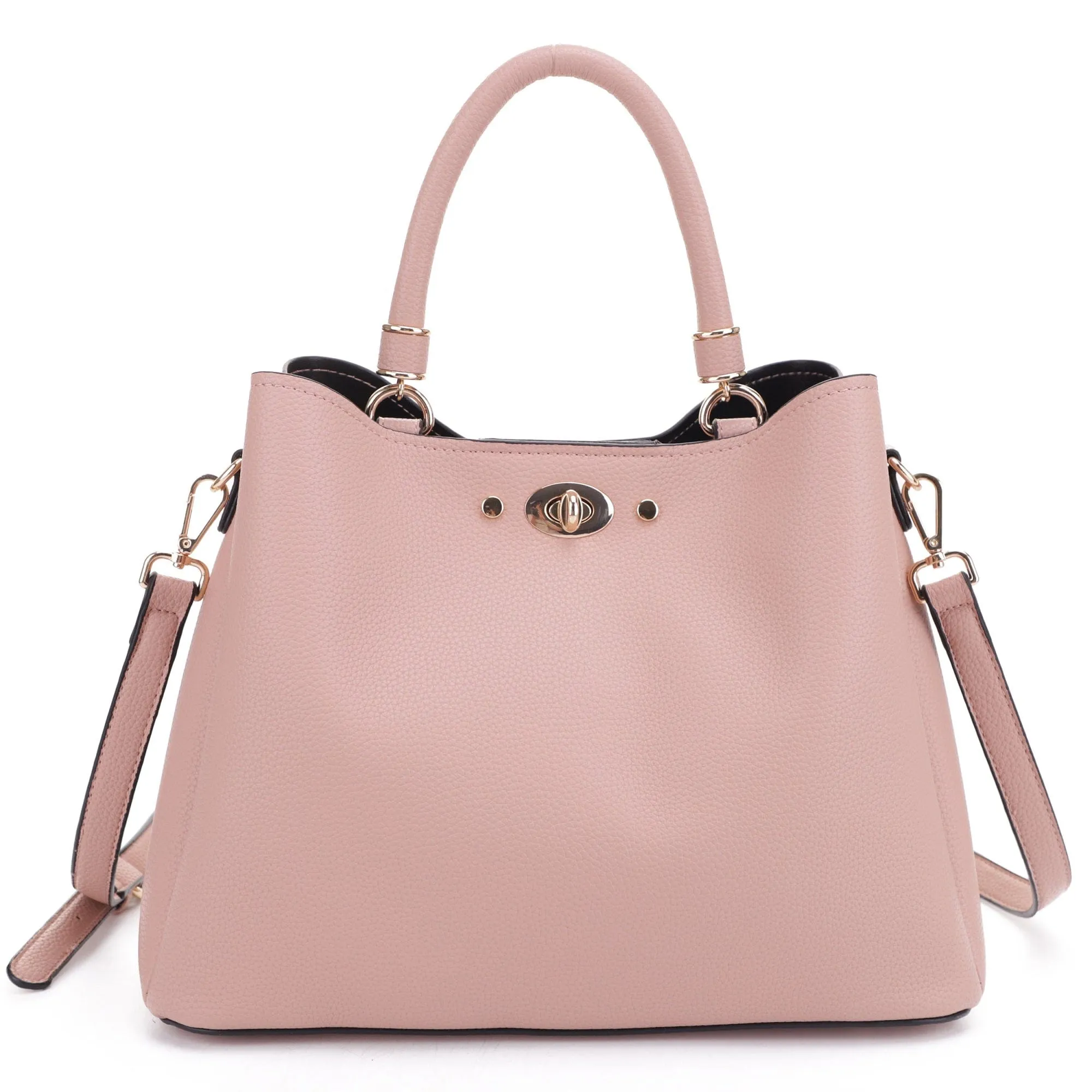 FC20448 Diana Twist Lock Satchel/Crossbody