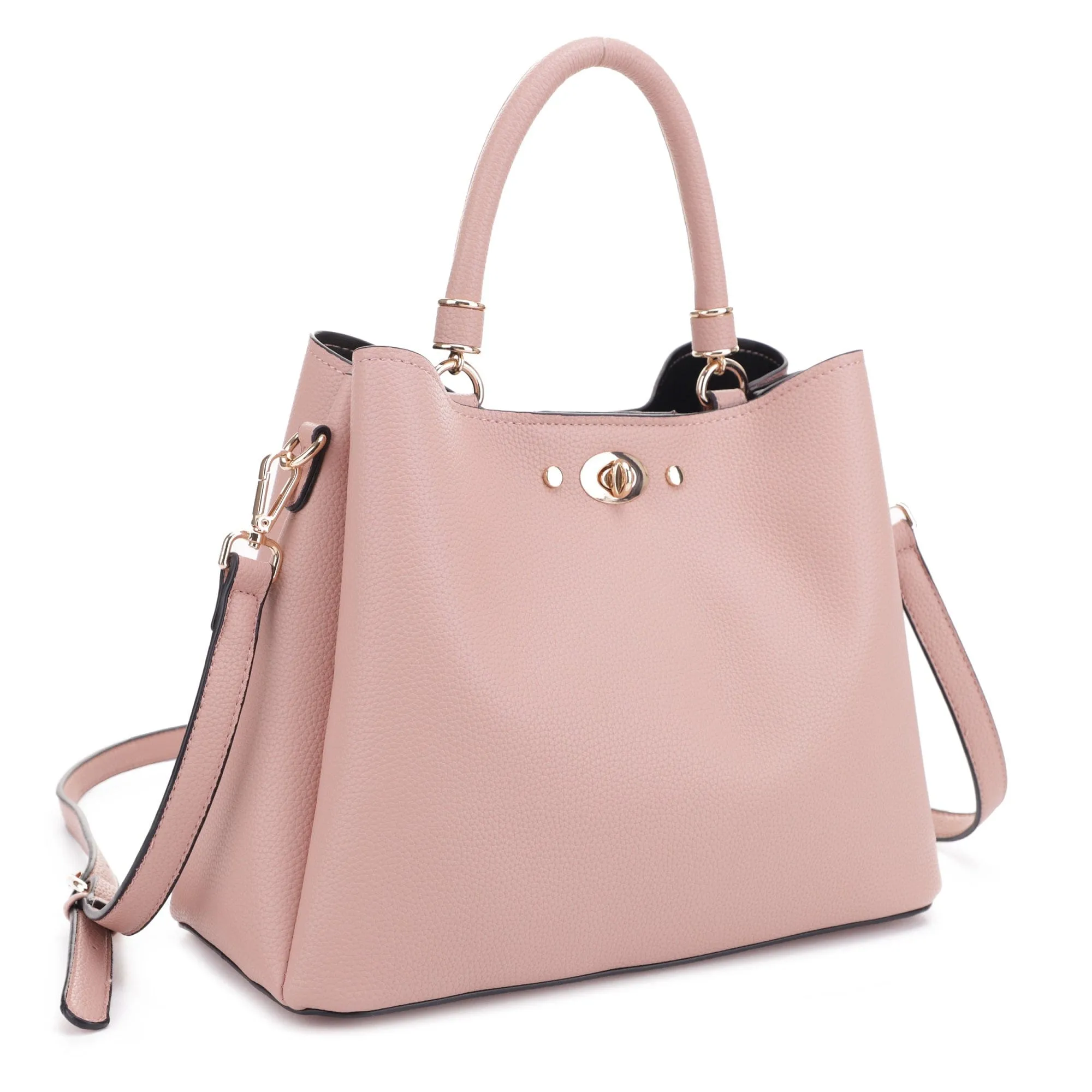 FC20448 Diana Twist Lock Satchel/Crossbody