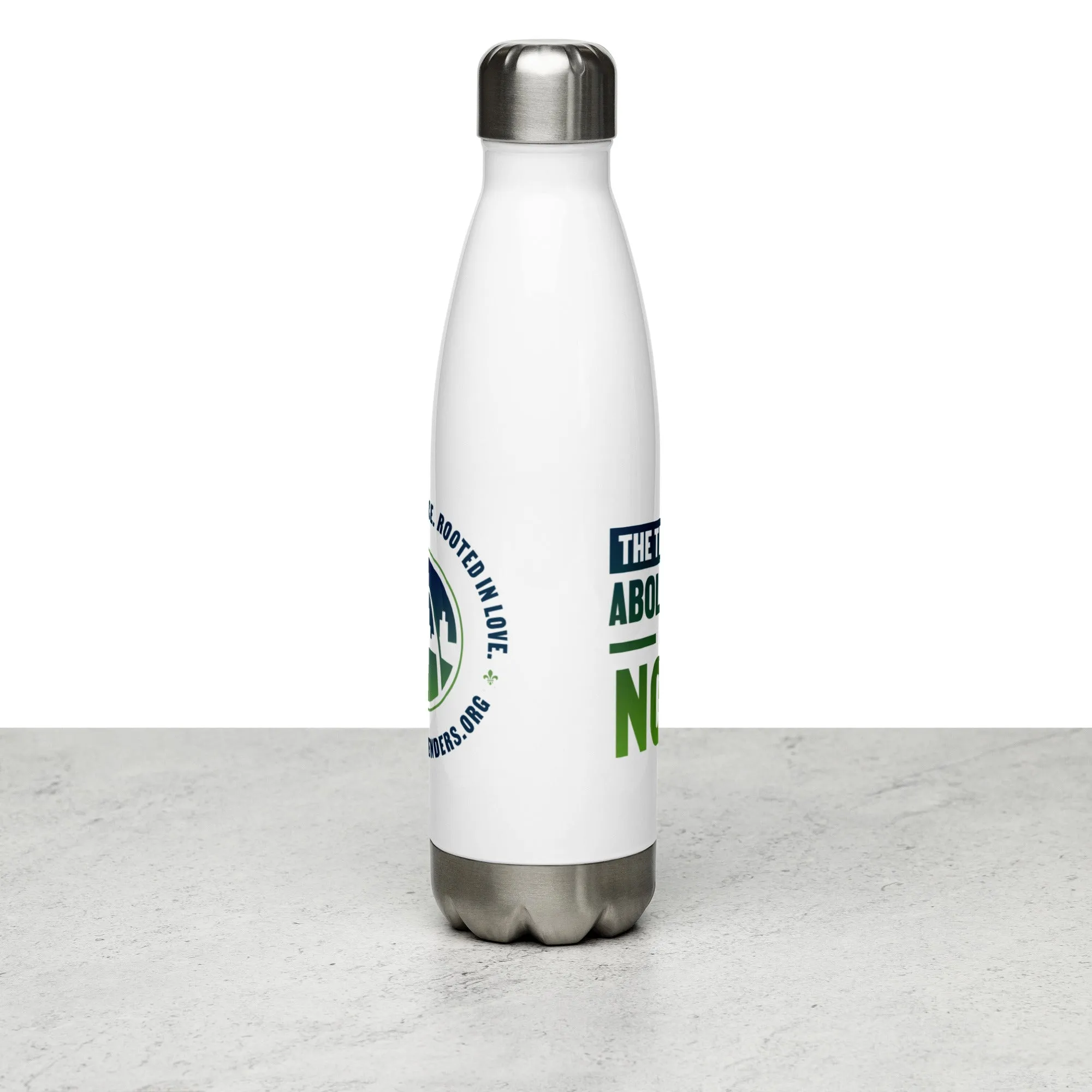 Fighting for Justice. Rooted in Love. Stainless Steel Water Bottle