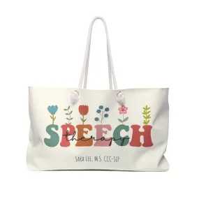 Floral Speech Therapy Weekender Bag - Personalized Tote