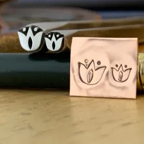 Flower Bold - Two sizes! LP001 Tulip like. Metal Stamp Handmade