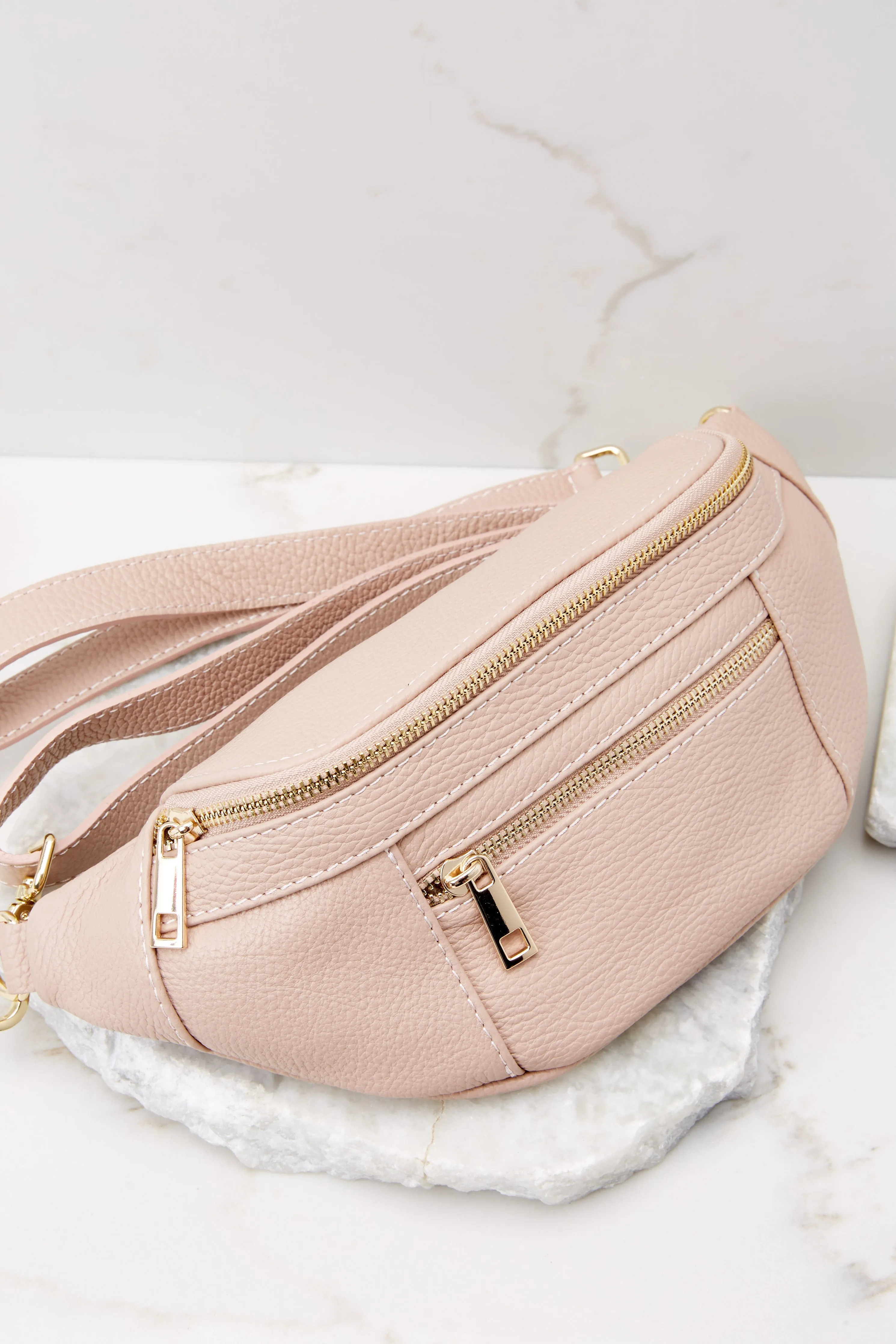 For Travel's Sake Nude Leather Fanny Pack