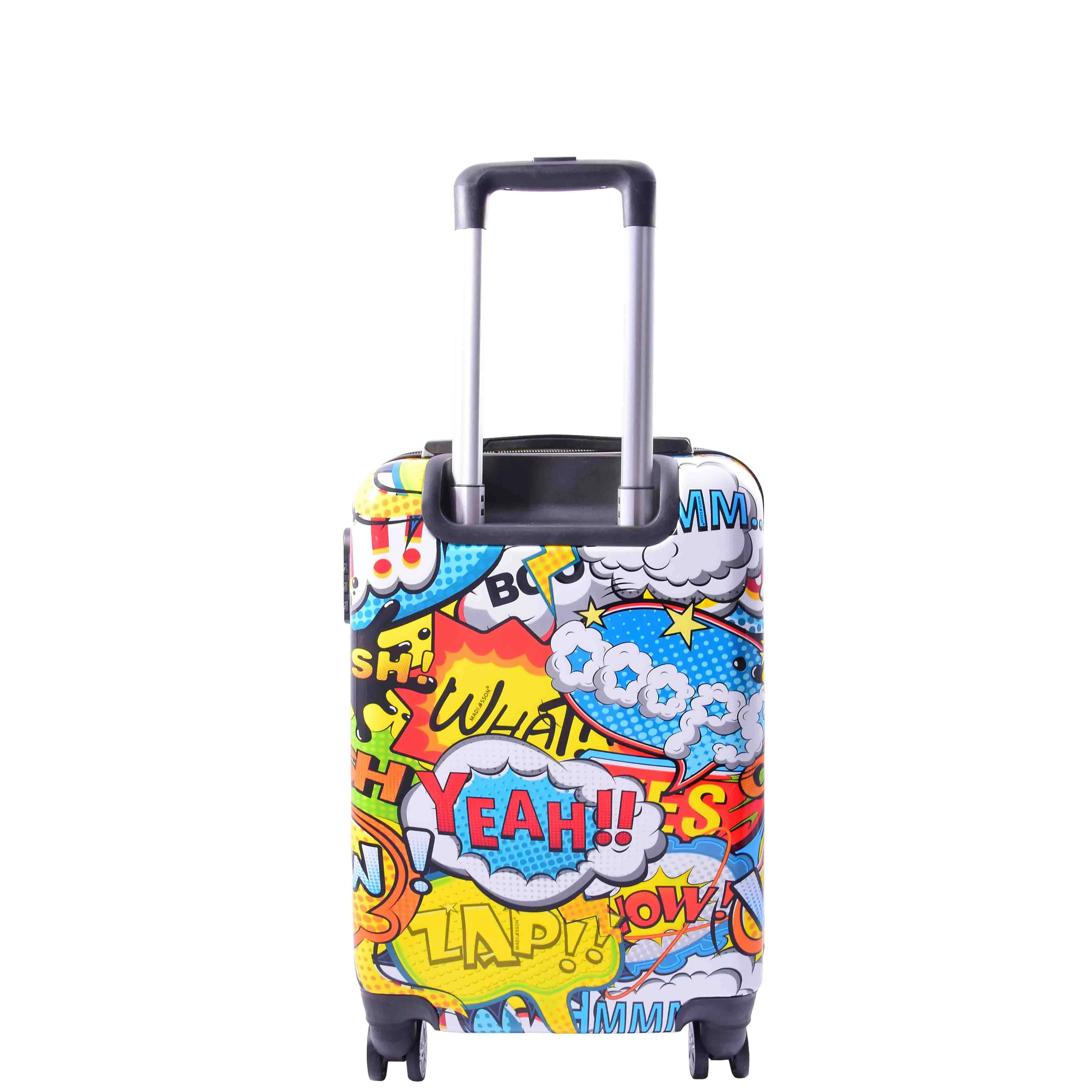 Four Wheels Hard Shell Comic Print Luggage BOGOTA