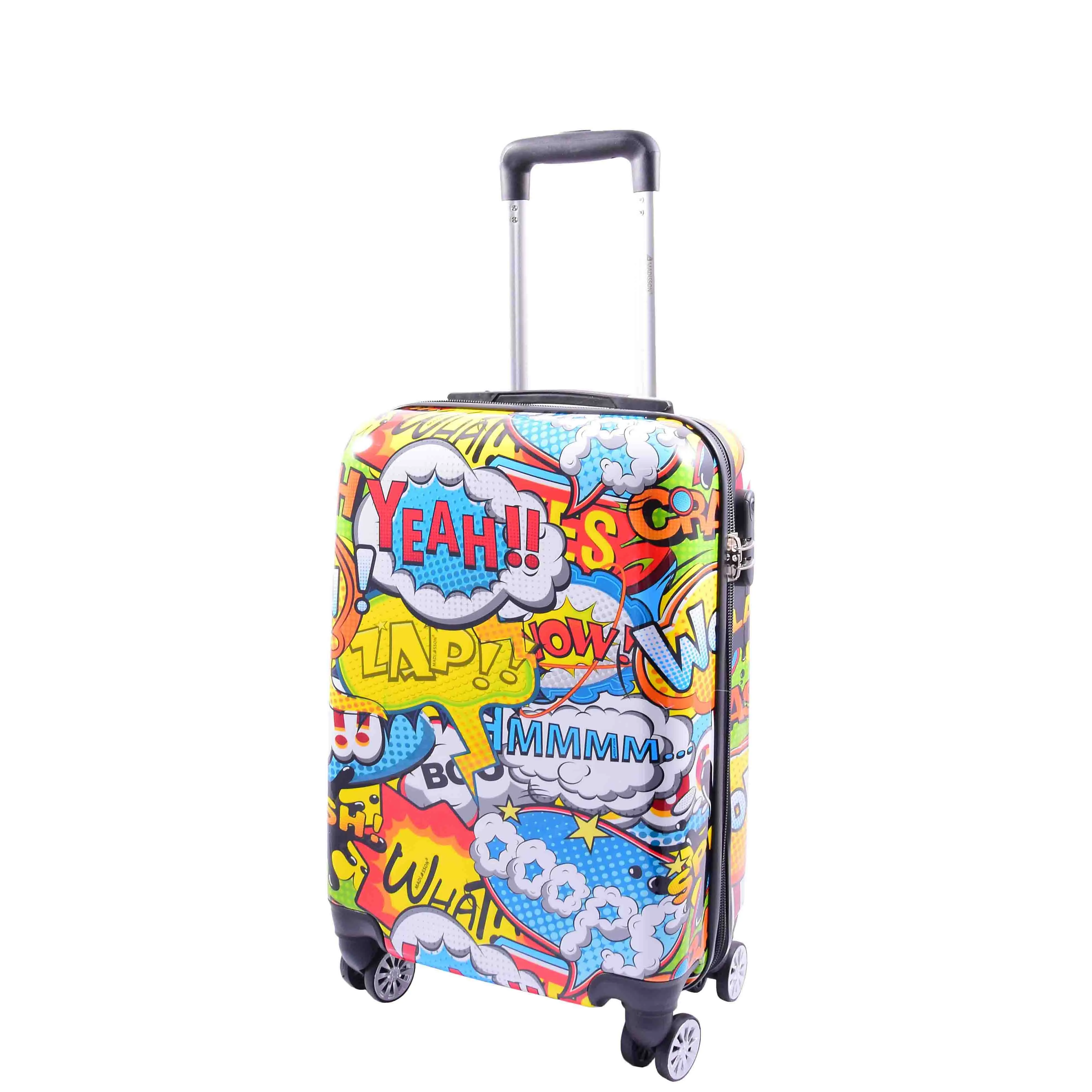 Four Wheels Hard Shell Comic Print Luggage BOGOTA