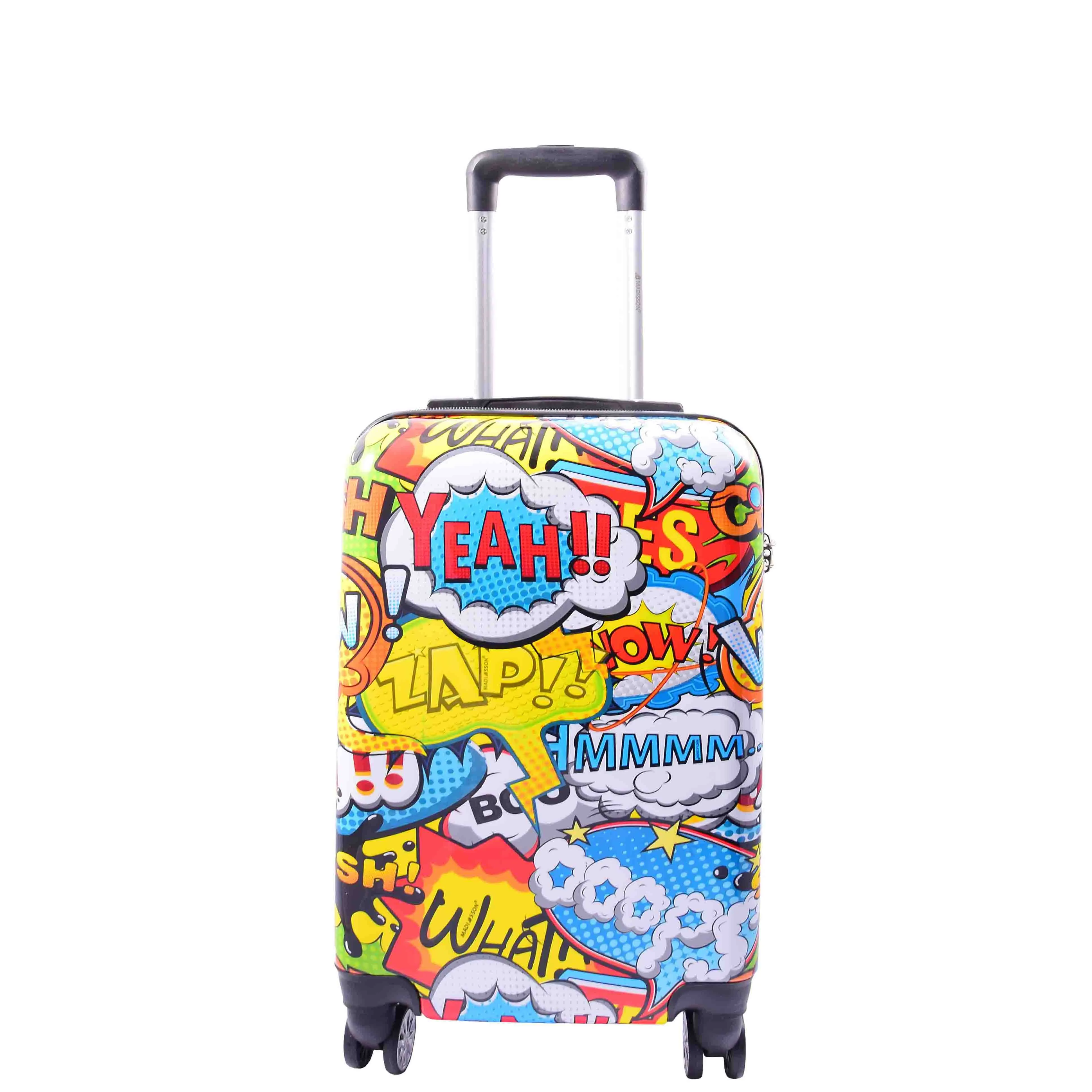 Four Wheels Hard Shell Comic Print Luggage BOGOTA