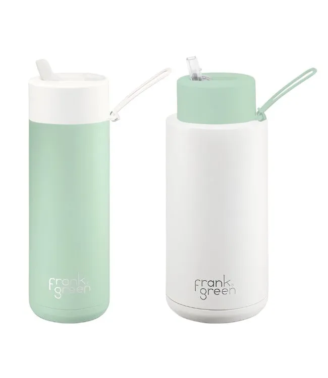 Frank Green Double Hydration Gift Set (Cloud / Mint Gelato)