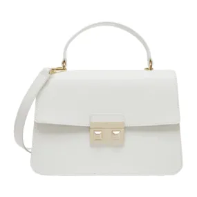 Furla Bella Small Top Handle Bag- Talco White