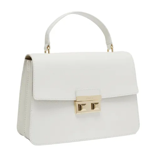 Furla Bella Small Top Handle Bag- Talco White