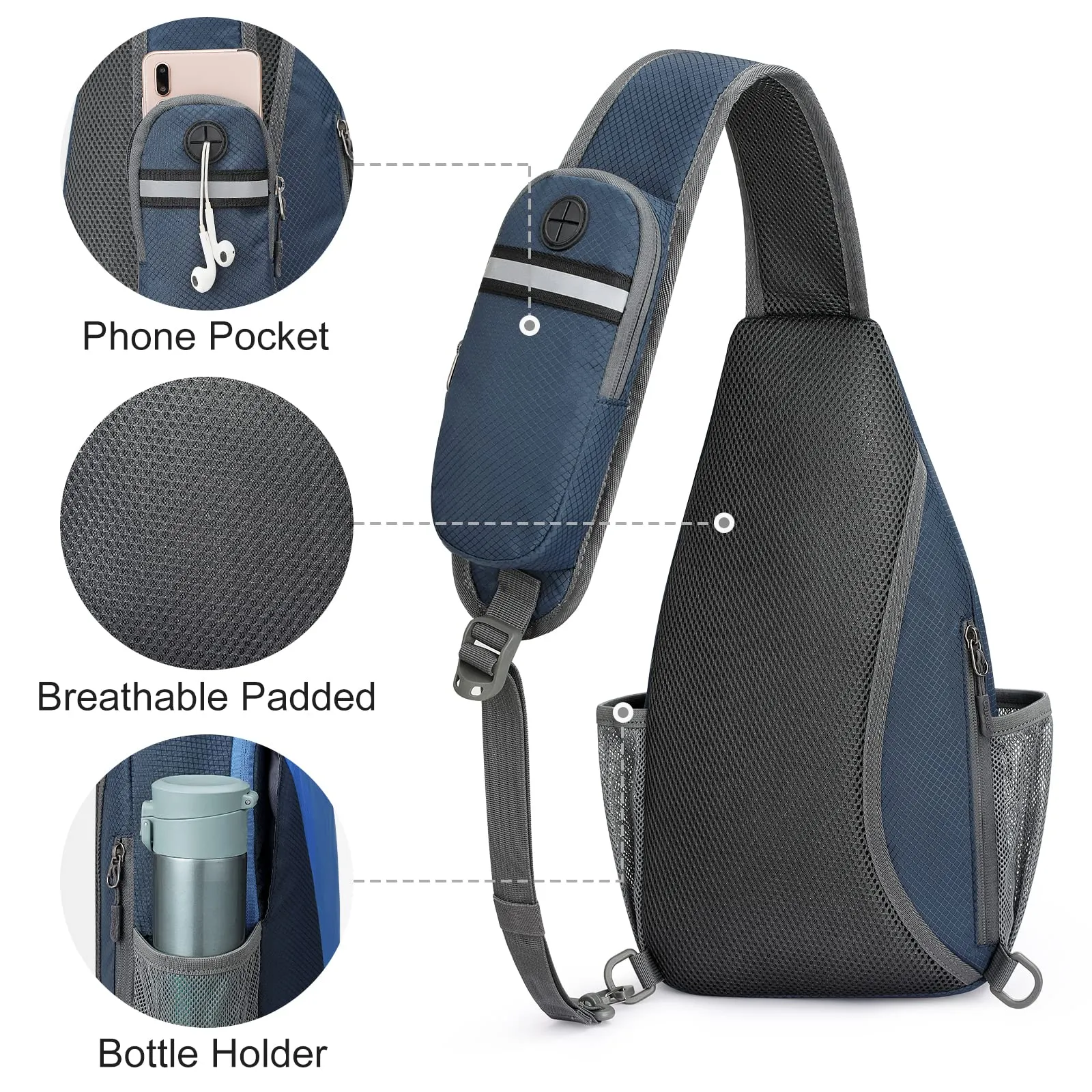 G4Free RFID Sling Bag Crossbody Sling Backpack