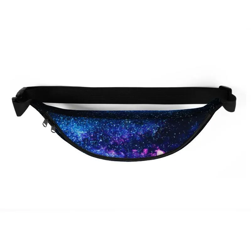 Galaxy Fanny Pack, Space Print Designer Premium Quality Belt Bag Fanny Pack Belt Bag- Made in USA