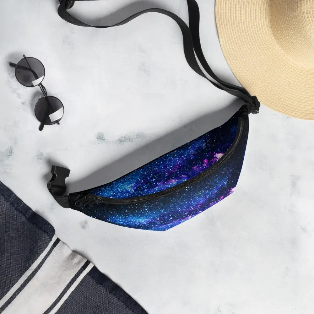 Galaxy Fanny Pack, Space Print Designer Premium Quality Belt Bag Fanny Pack Belt Bag- Made in USA