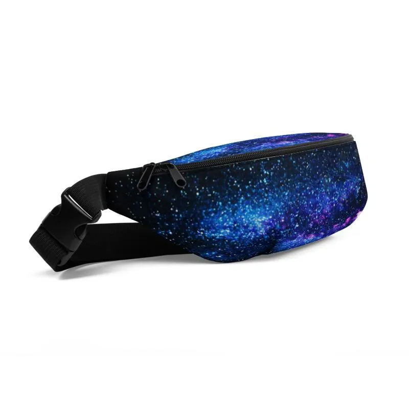 Galaxy Fanny Pack, Space Print Designer Premium Quality Belt Bag Fanny Pack Belt Bag- Made in USA