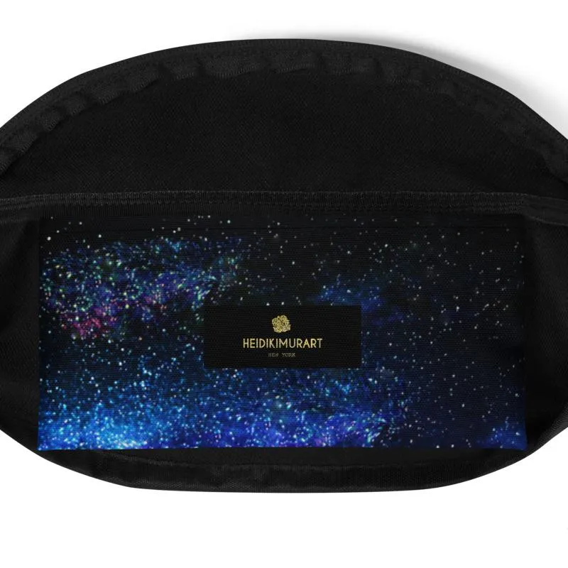 Galaxy Fanny Pack, Space Print Designer Premium Quality Belt Bag Fanny Pack Belt Bag- Made in USA