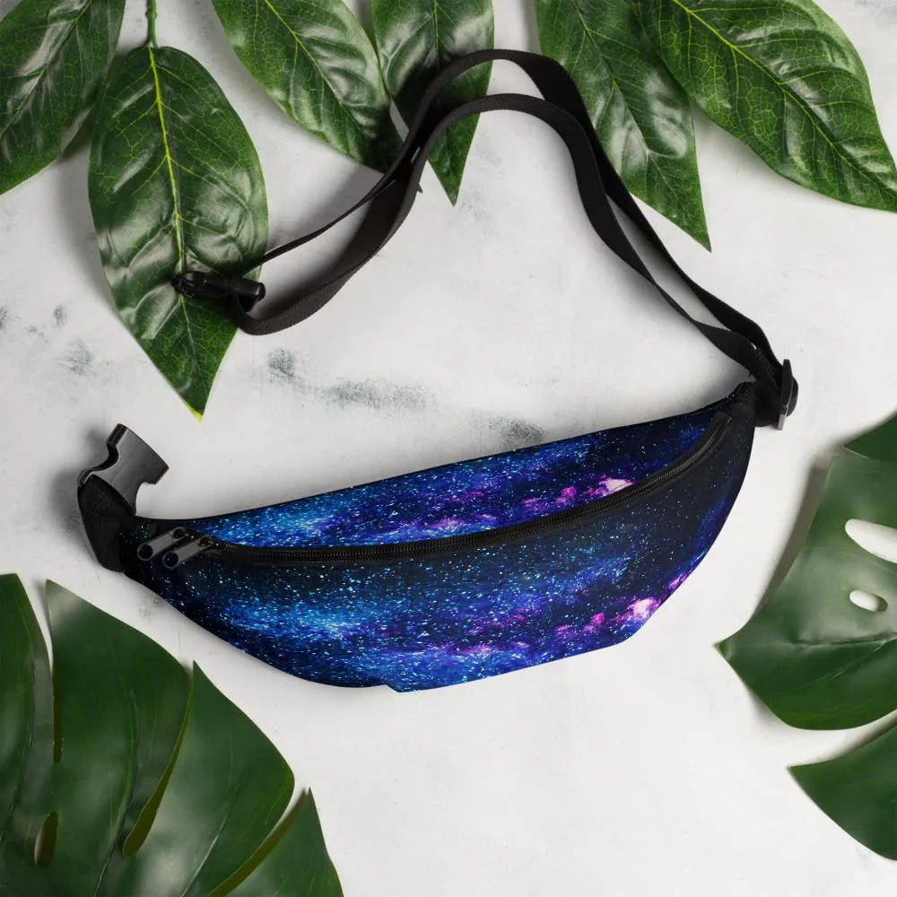 Galaxy Fanny Pack, Space Print Designer Premium Quality Belt Bag Fanny Pack Belt Bag- Made in USA