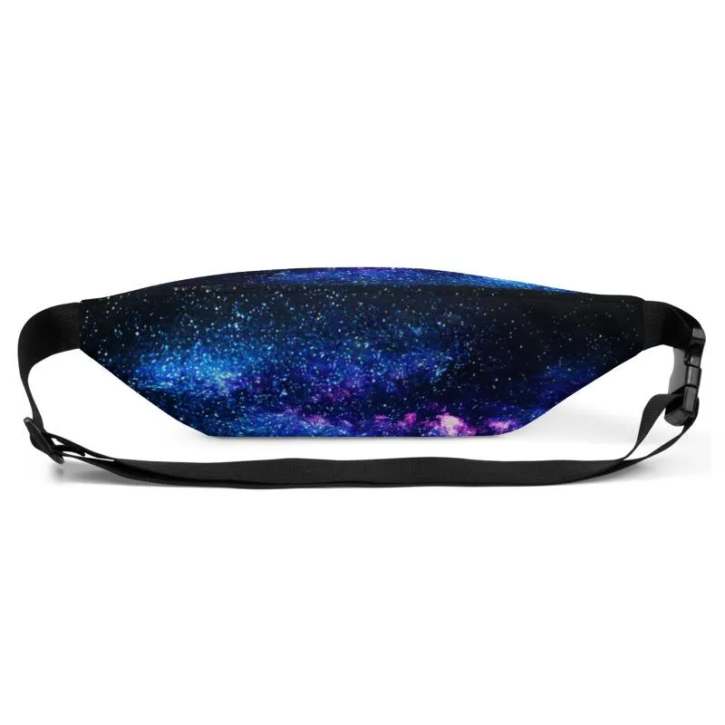 Galaxy Fanny Pack, Space Print Designer Premium Quality Belt Bag Fanny Pack Belt Bag- Made in USA