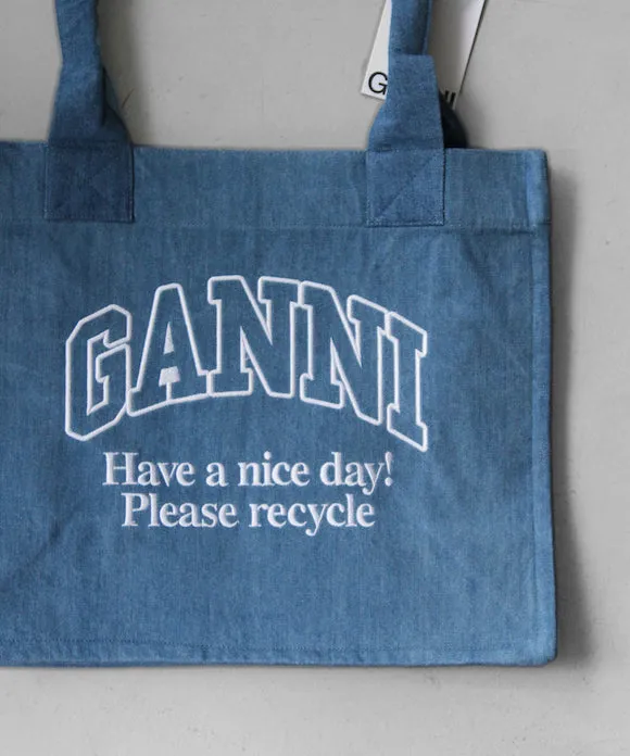 GANNI Large Easy Shopper Denim "DENIM"