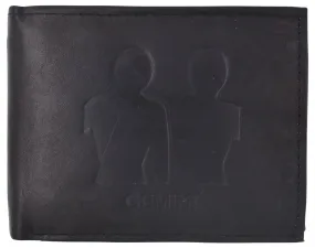 Gemini Zodiac Sign Bifold Trifold Genuine Leather Men's Wallets