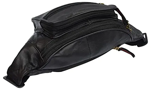 Genuine Leather Lambskin Waist Bag Fanny Pack with RFID Protection, The Perfect to-Go Travel Bag for Men and Women of All Ages