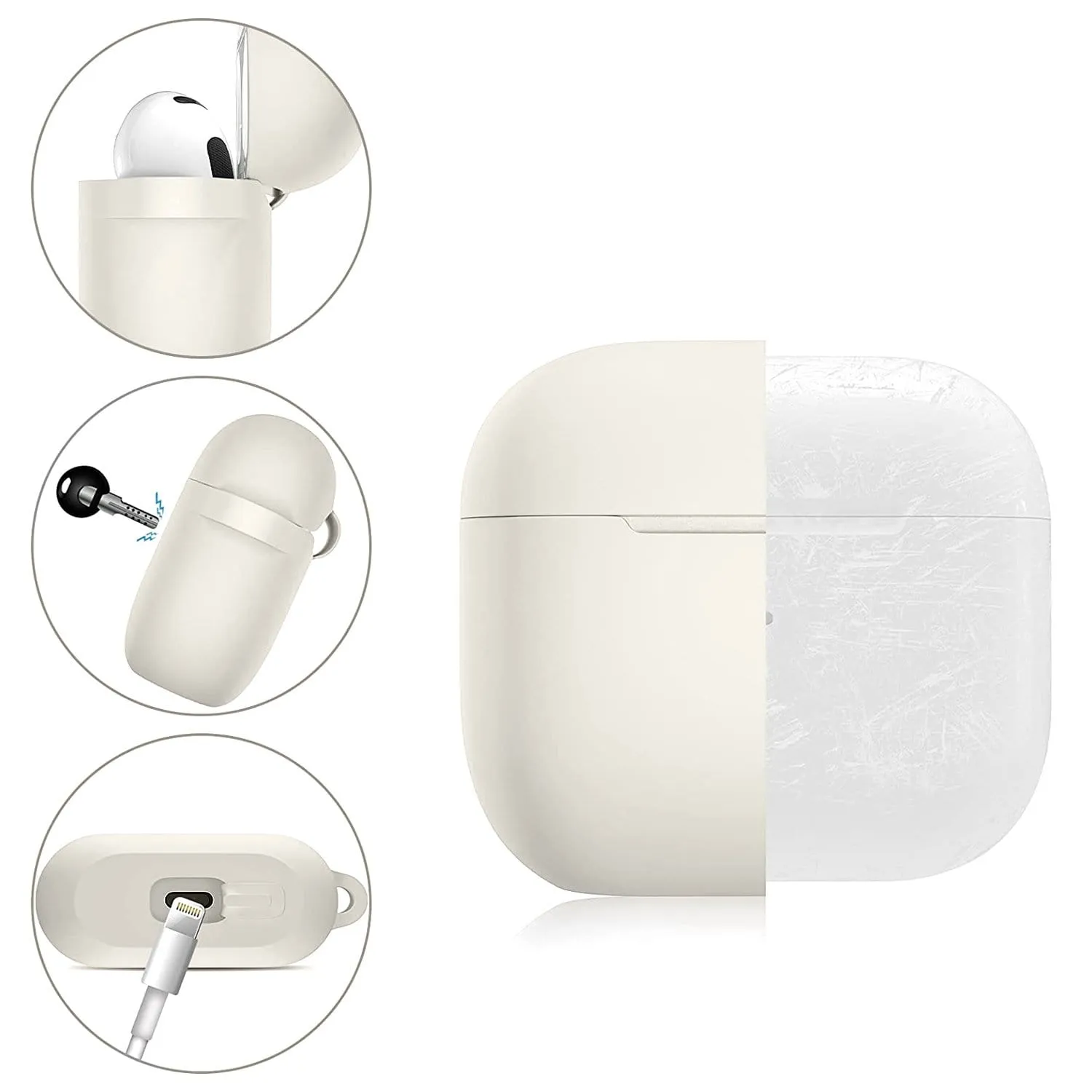 Glow White Liquid Silicone Case - Apple AirPods 3