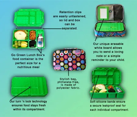 Go Green Lunch Box - Extreme Sports with Blue Box