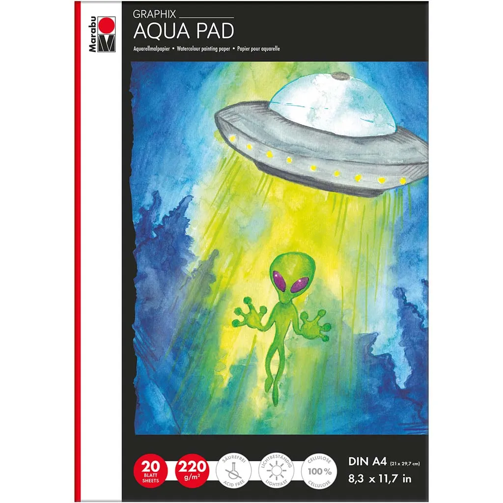 Graphix Aqua Pad A4 8.3in x 11.7in Pad 20 Sheets