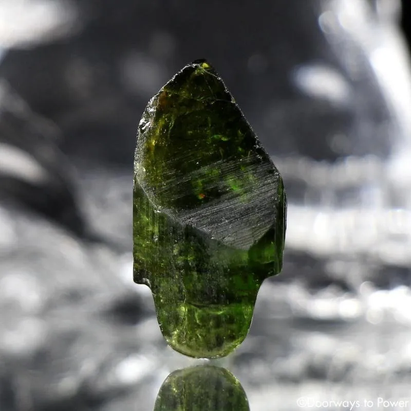 Green Tourmaline Crystal Skull Talisman by Leandro De Souza