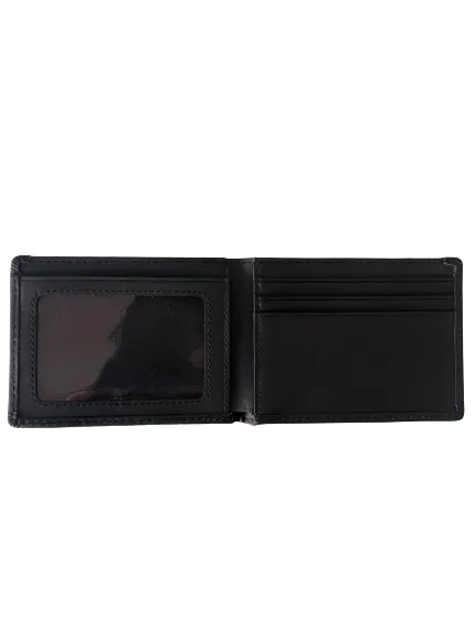 Gus Leather Diagonal Perforated Bifold Wallet