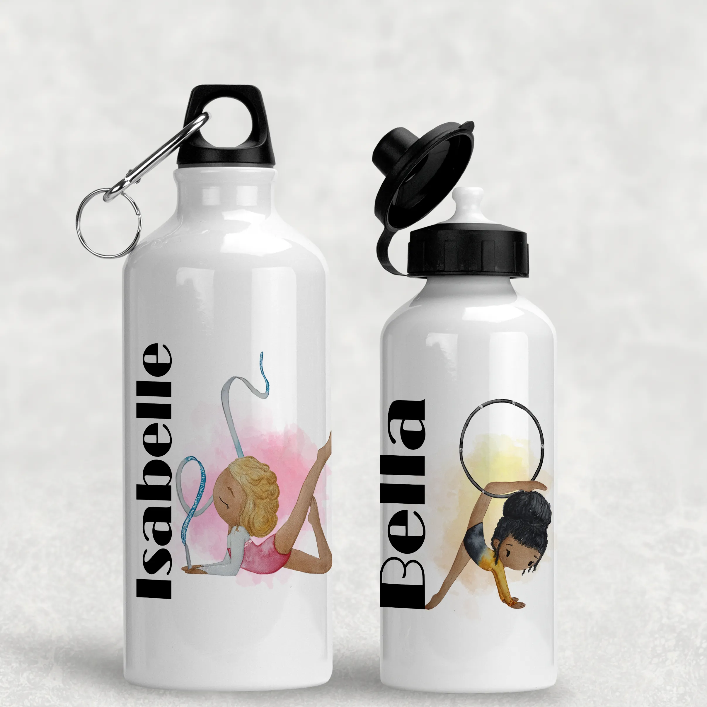 Gymnast Personalised Aluminium Water Bottle 400/600ml