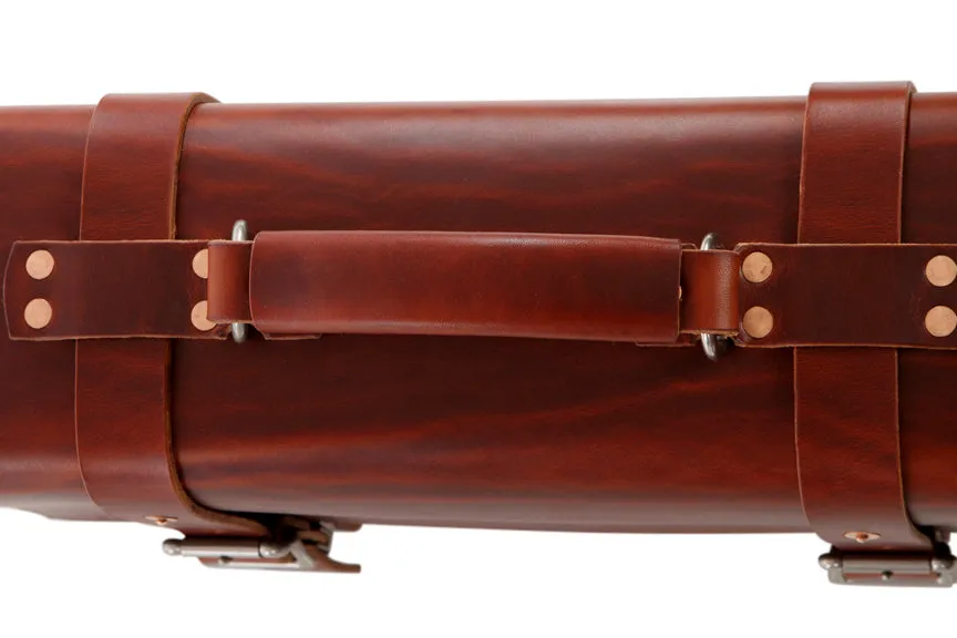 H B LEATHER BAG | CLASSIC BURNT UMBER LEATHER BAG