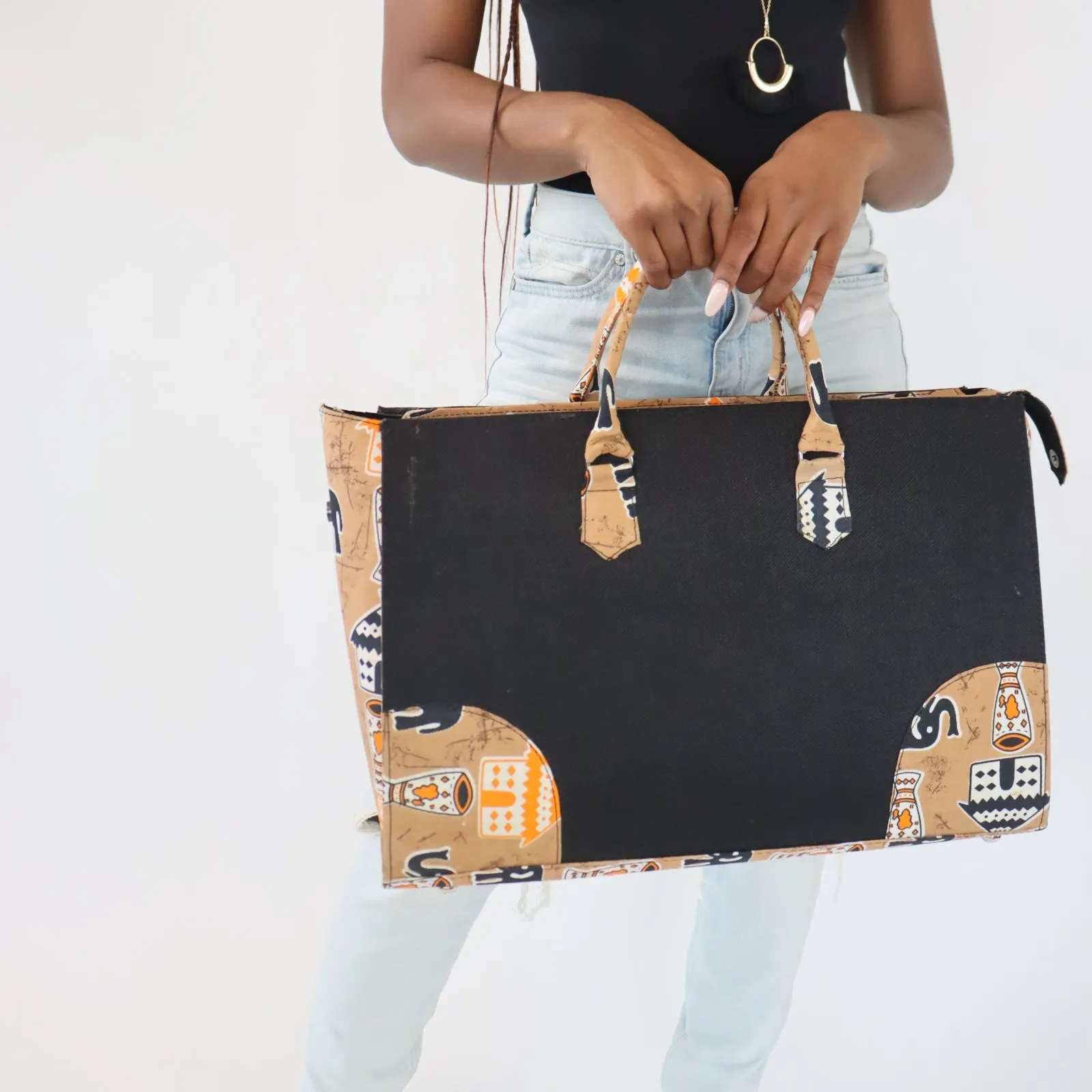 Handmade African Oversized Tote Bag