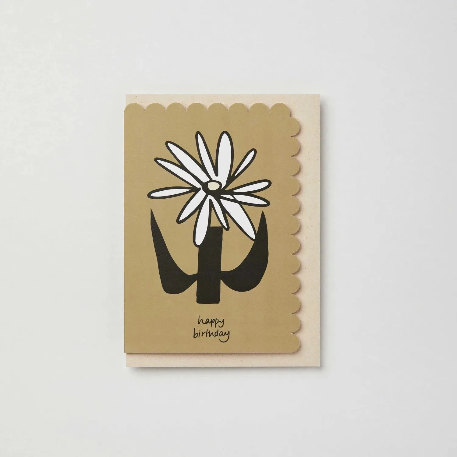 Happy Birthday - Abstract Dahlia Card | Blank | by Kinshipped