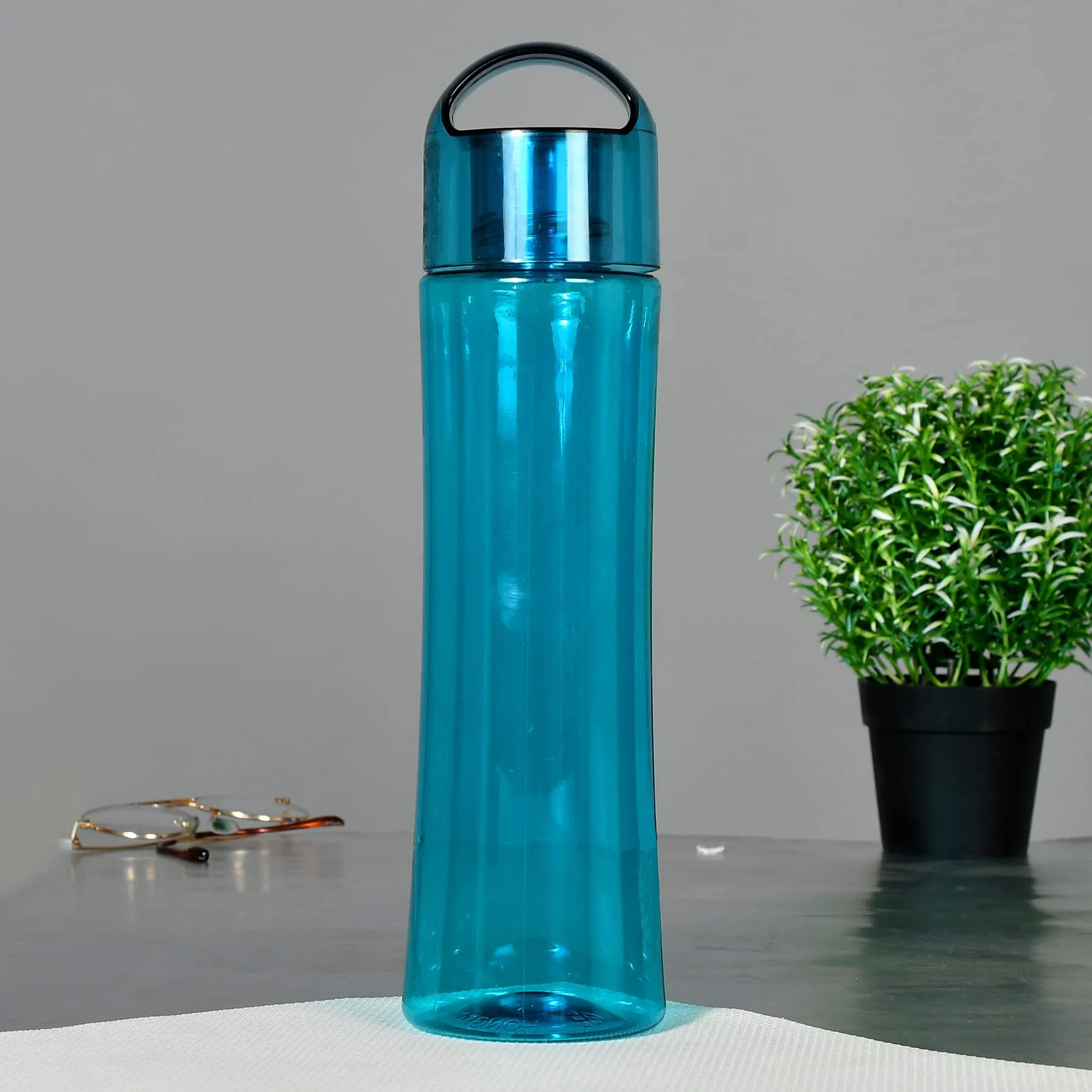 Heart Home Plastic Water Bottle- 1 Litre, Pack of 3 (Blue & Green & Grey)