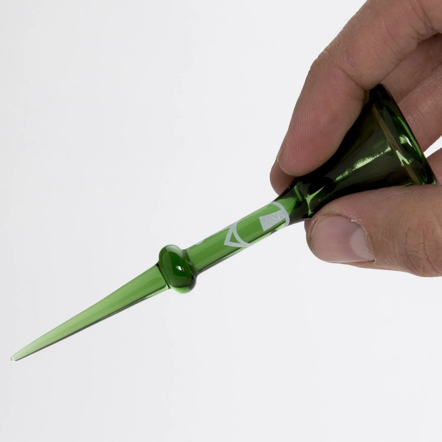 Home Blown Glass Carb Cap Dabber - Green