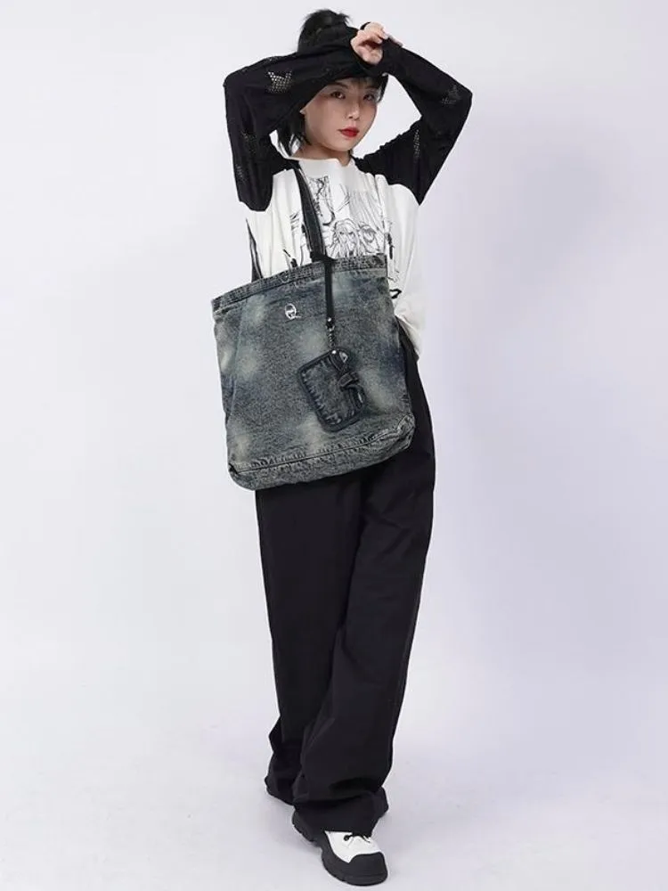 Hot girl denim retro shoulder bag【s0000003307】