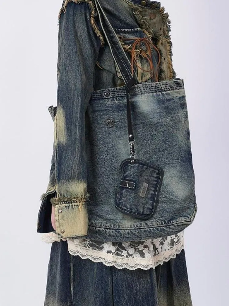 Hot girl denim retro shoulder bag【s0000003307】